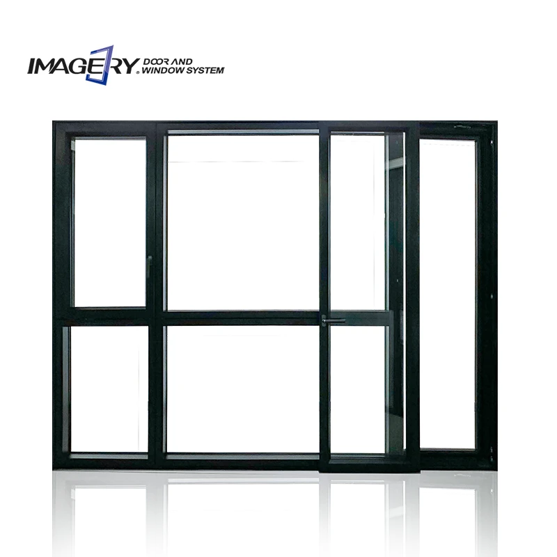 Hurricane Impact New Fashion Custom Fenster Aluminium Glas Driftfenster für Häuser Wohnzimmer mit Kippfunktion-Drehfunktion